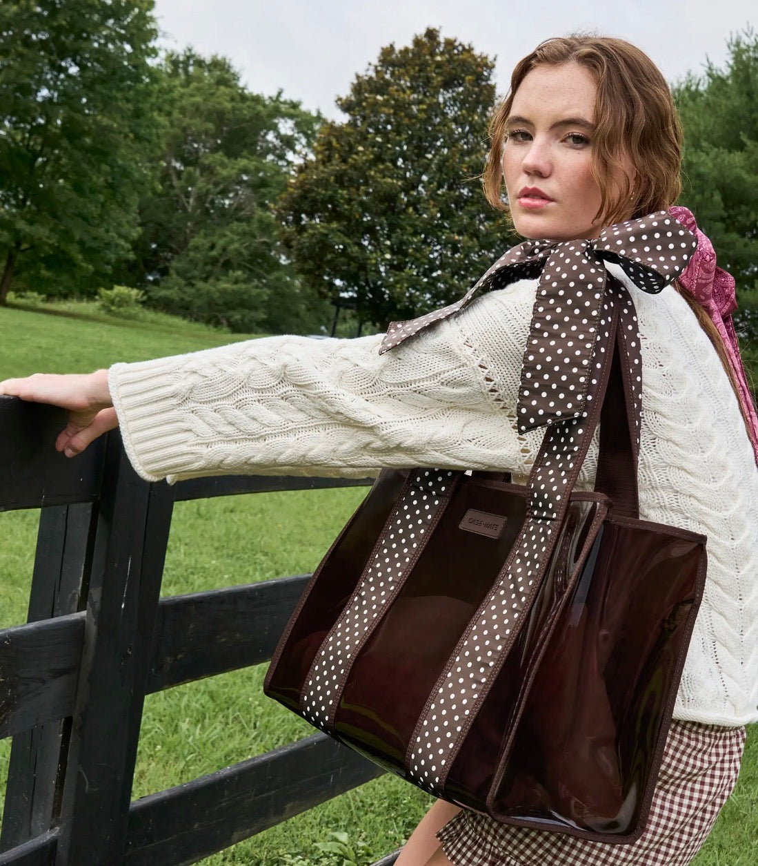 Case Mate Brown Polkadot Tote