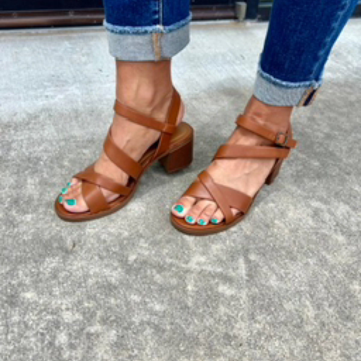 Tan Strap Heel