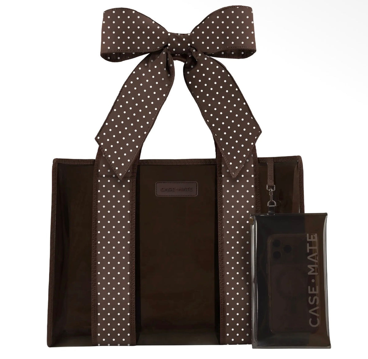 Case Mate Brown Polkadot Tote