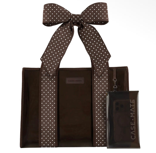 Case Mate Brown Polkadot Tote