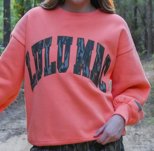 Orange Mossy Oak Lulu Mac Sweatshirt