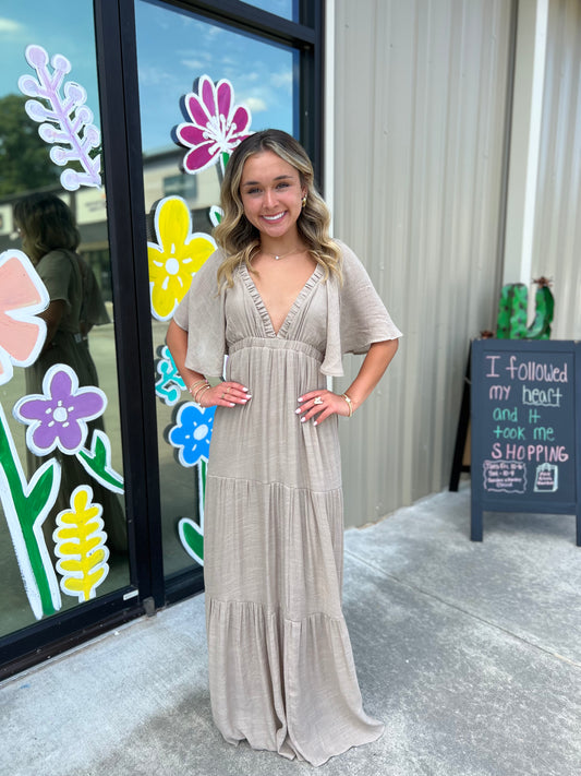 Taupe Long Dress